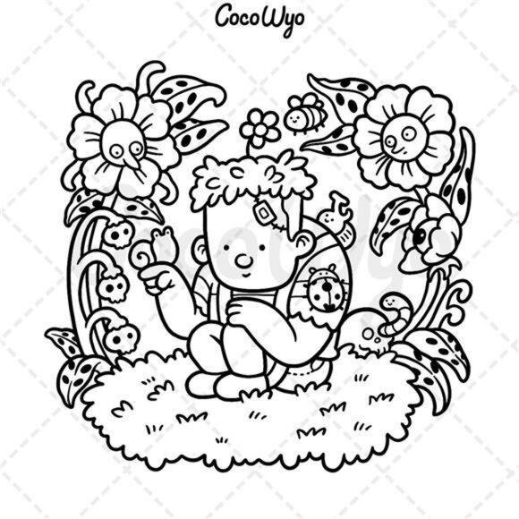 Spooky Cutie: Coloring Book for Adults and Teens Featuring Adorable Creepy - Picture 4 of 7